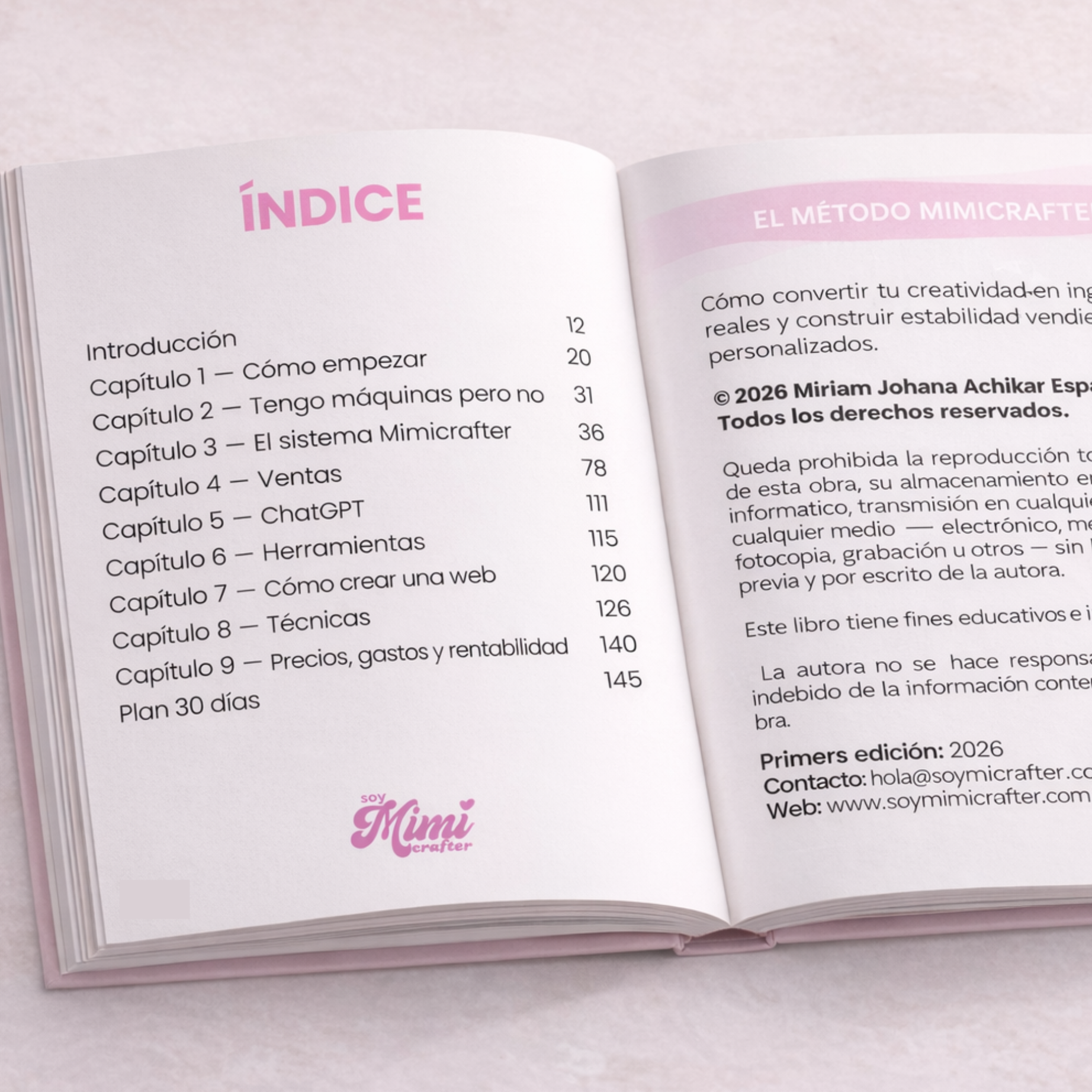 Ebook: El método mimicrafter Primera Edición
