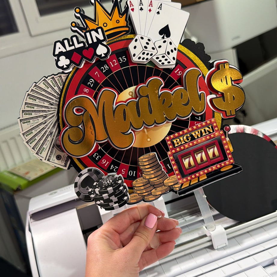 Cake Topper Casino solo formato silhouette