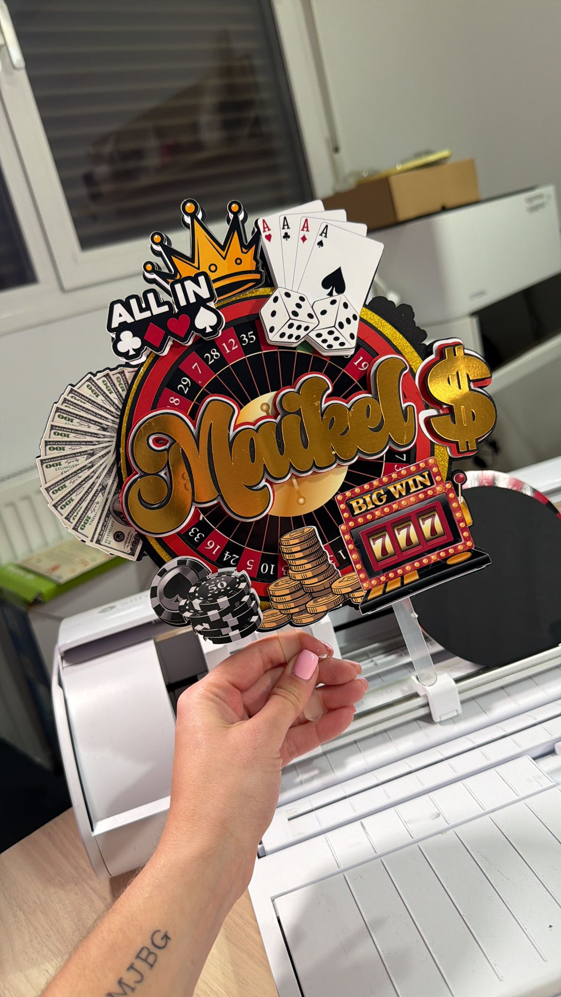 Cake Topper Casino solo formato silhouette