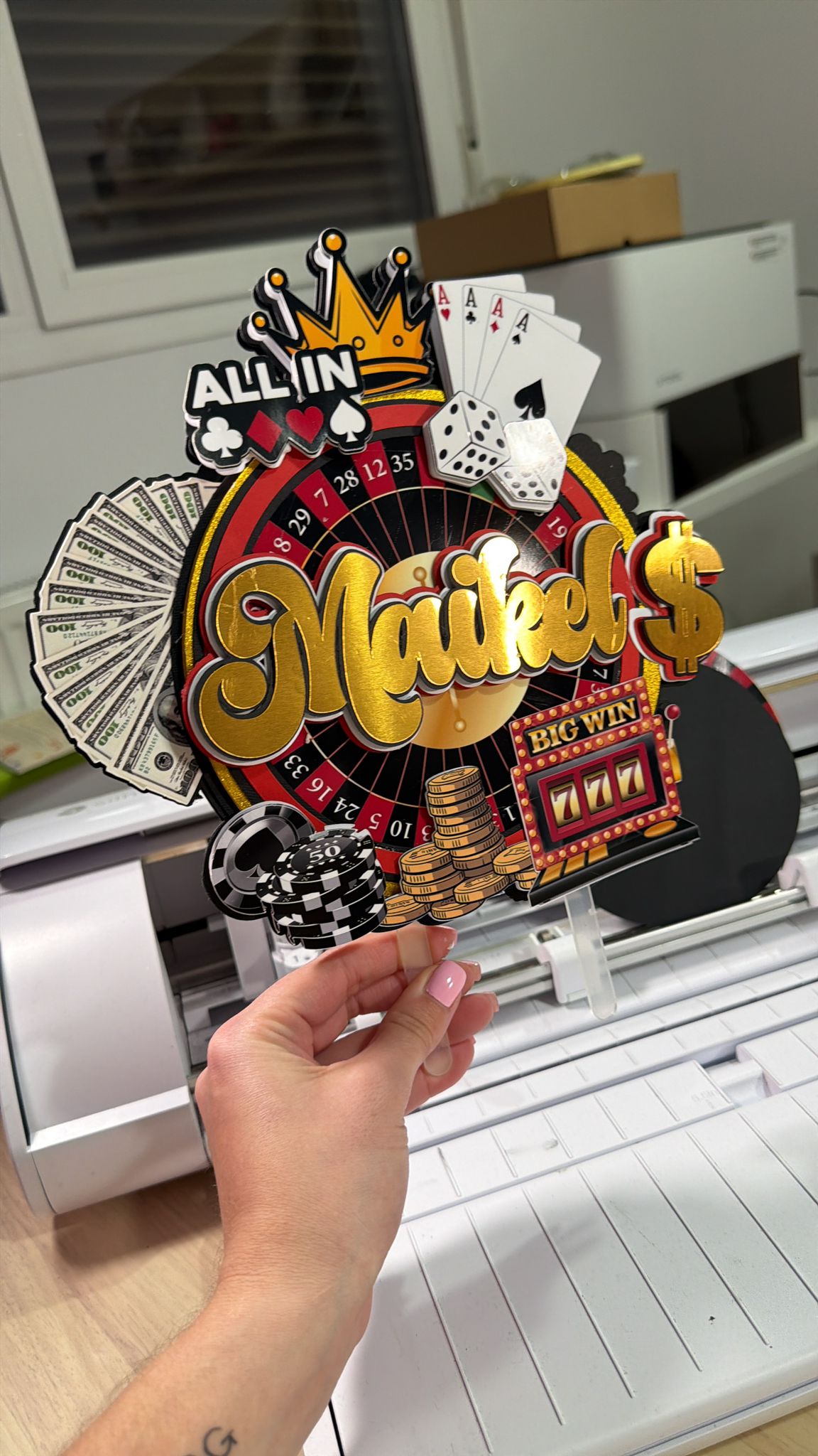 Cake Topper Casino solo formato silhouette